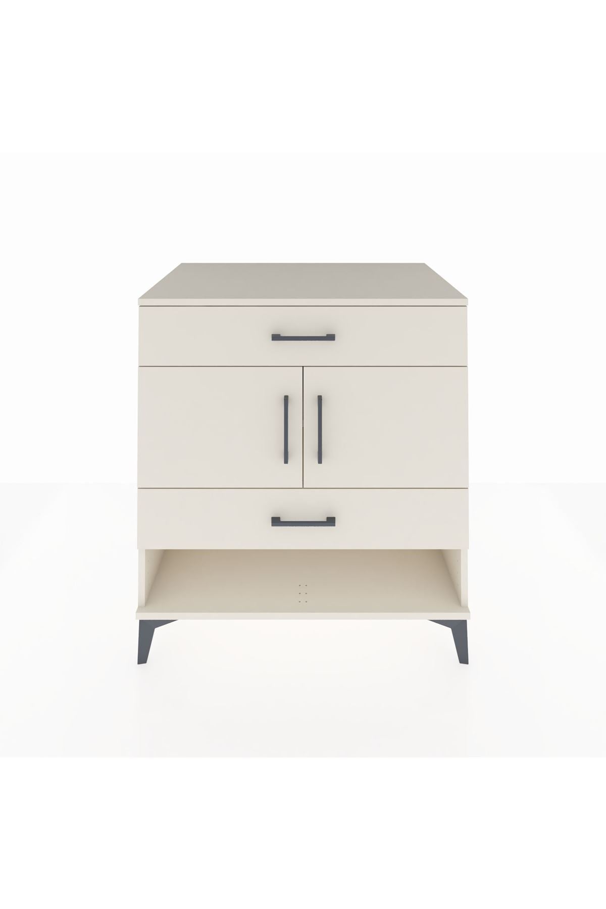 Kronos Şifonyer 2 Raflı 2 Çekmeceli 2 Kapaklı 88x59x96 - S70M038V1C