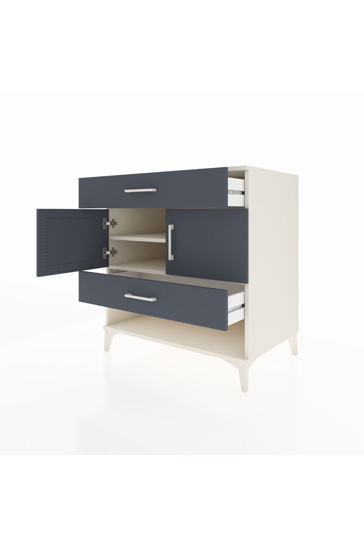 Kronos Şifonyer 2 Raflı 2 Çekmeceli 2 Kapaklı 88x59x96 - S70M038V2C