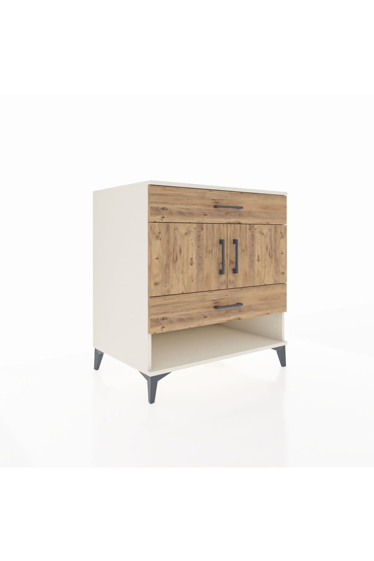 Kronos Şifonyer 2 Raflı 2 Çekmeceli 2 Kapaklı 88x59x96 - S70M038V3C