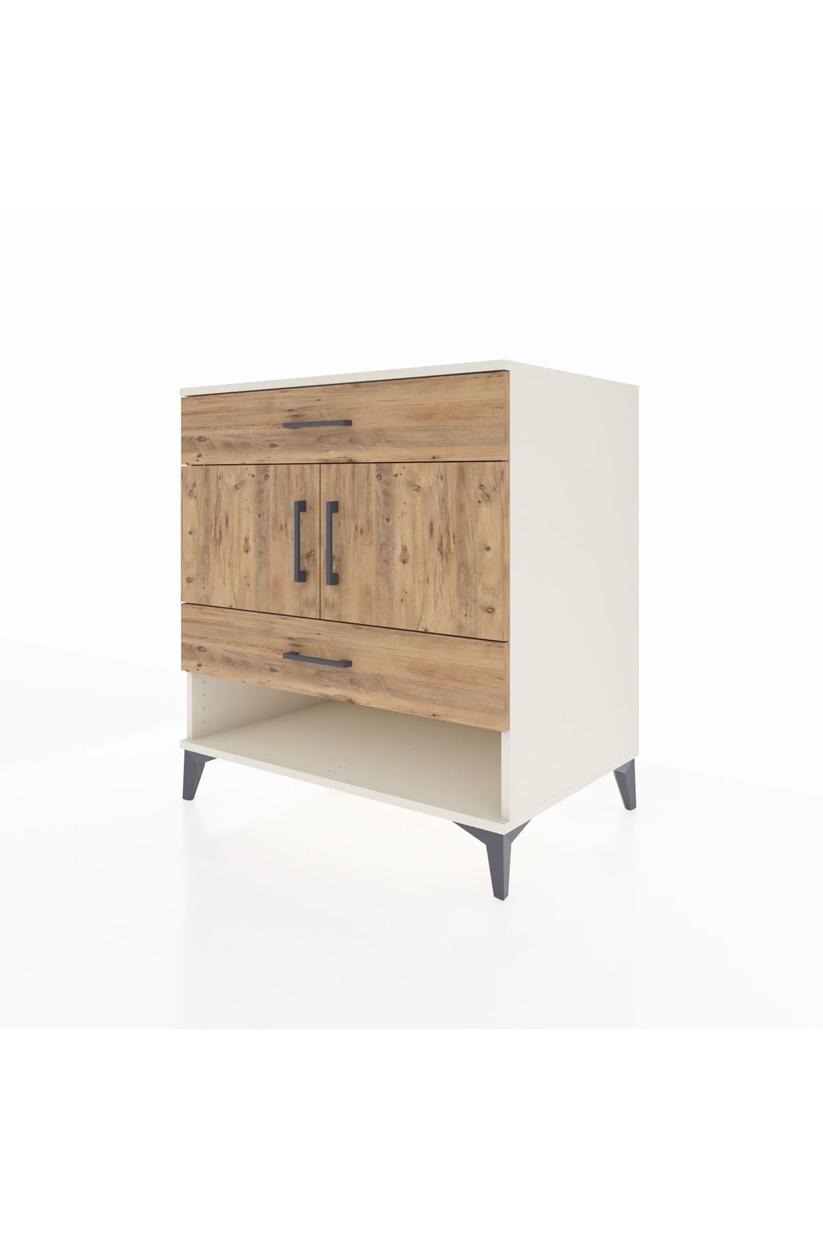 Kronos Şifonyer 2 Raflı 2 Çekmeceli 2 Kapaklı 88x59x96 - S70M038V3C