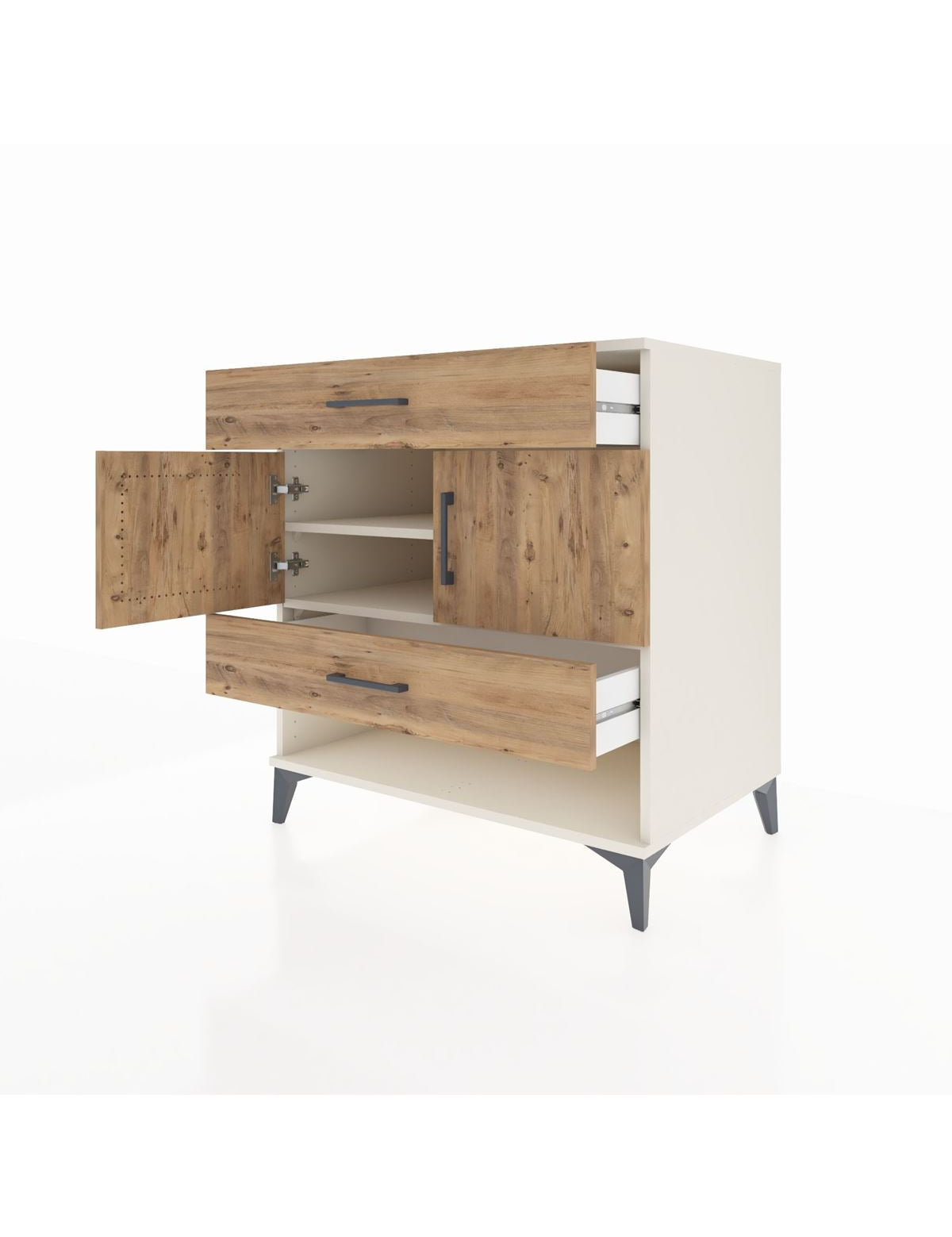 Kronos Şifonyer 2 Raflı 2 Çekmeceli 2 Kapaklı 88x59x96 - S70M038V3C