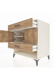 Kronos Şifonyer 2 Raflı 2 Çekmeceli 2 Kapaklı 88x59x96 - S70M038V3C