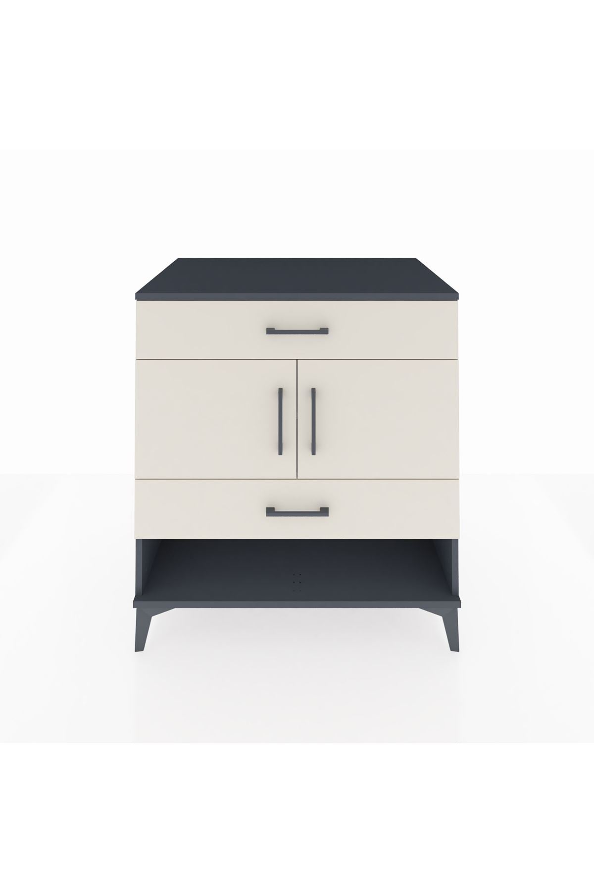 Kronos Şifonyer 2 Raflı 2 Çekmeceli 2 Kapaklı 88x59x96 - S70M038V4C