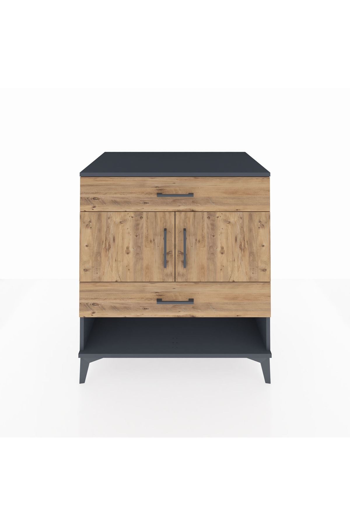 Kronos Şifonyer 2 Raflı 2 Çekmeceli 2 Kapaklı 88x59x96 - S70M038V6C