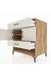 Kronos Şifonyer 2 Raflı 2 Çekmeceli 2 Kapaklı 88x59x96 - S70M038V7C