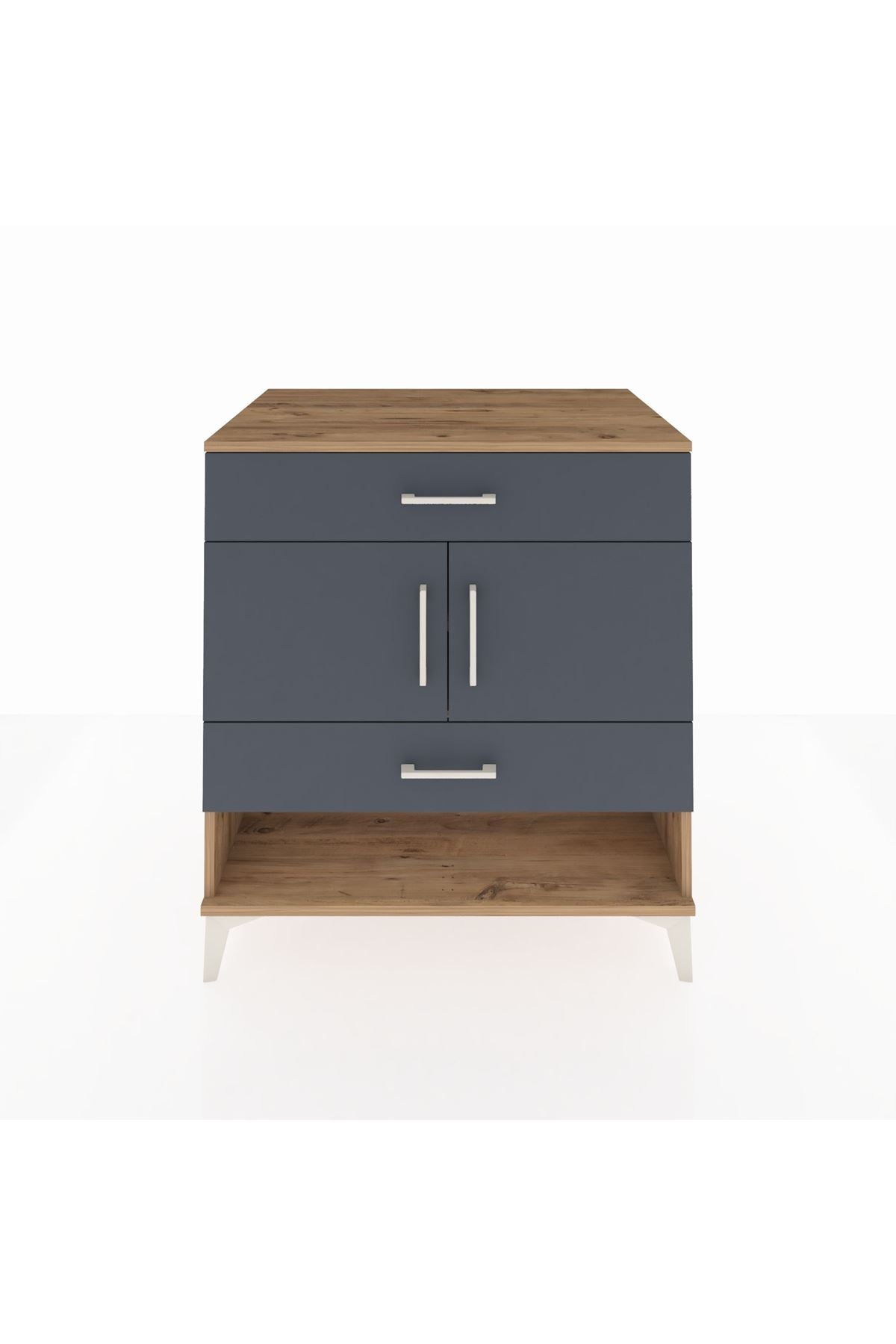 Kronos Şifonyer 2 Raflı 2 Çekmeceli 2 Kapaklı 88x59x96 - S70M038V8C
