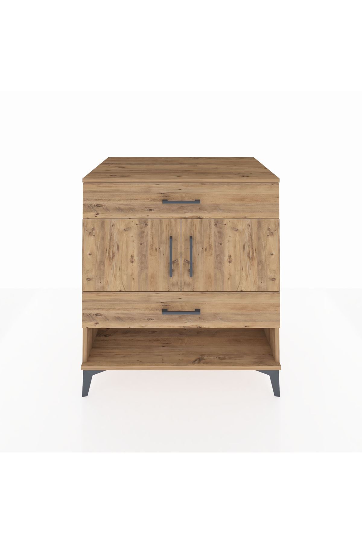 Kronos Şifonyer 2 Raflı 2 Çekmeceli 2 Kapaklı 88x59x96 - S70M038V9C