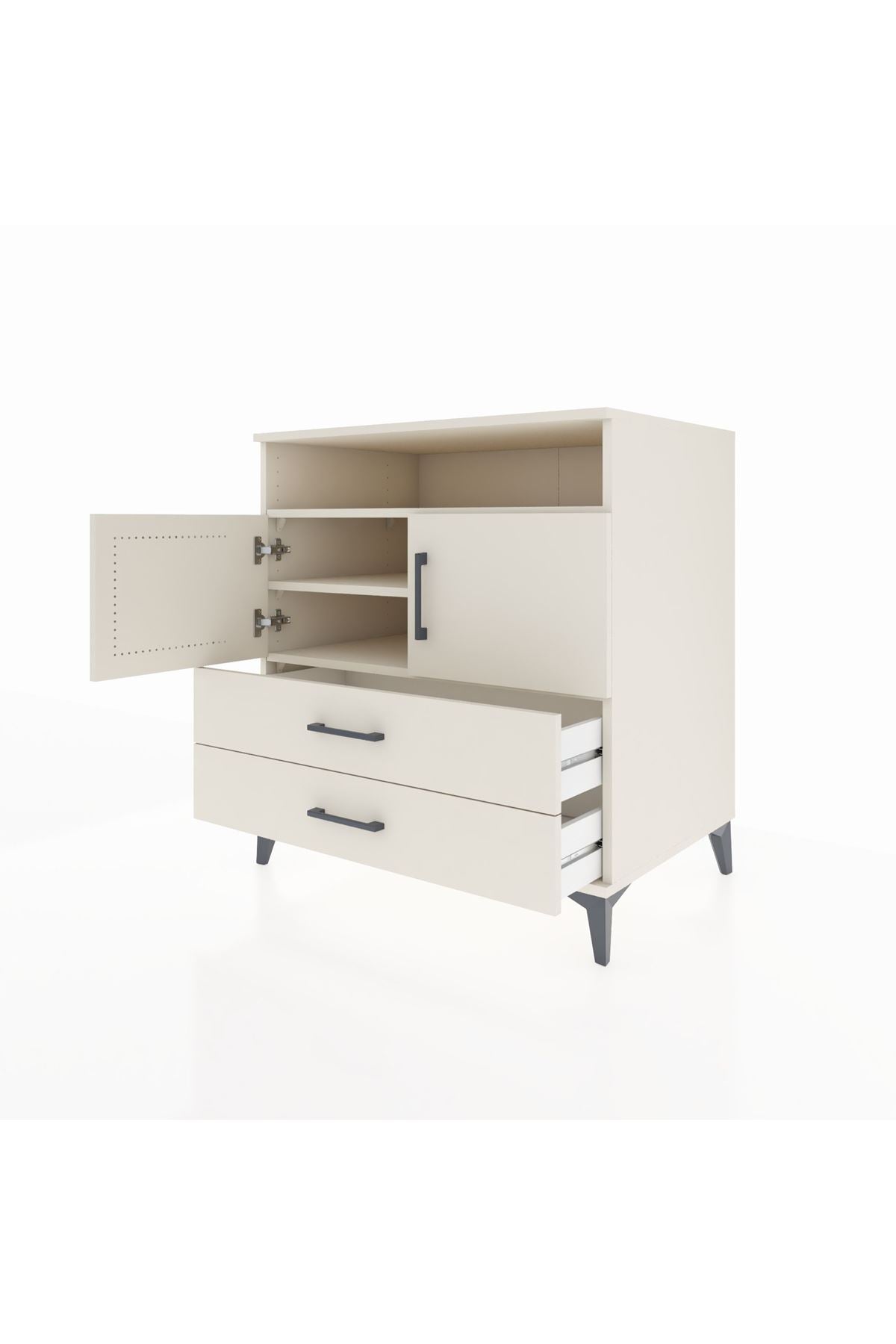 Kronos Şifonyer 3 Raflı 2 Çekmeceli 2 Kapaklı 88x59x96 - S70M039V1C