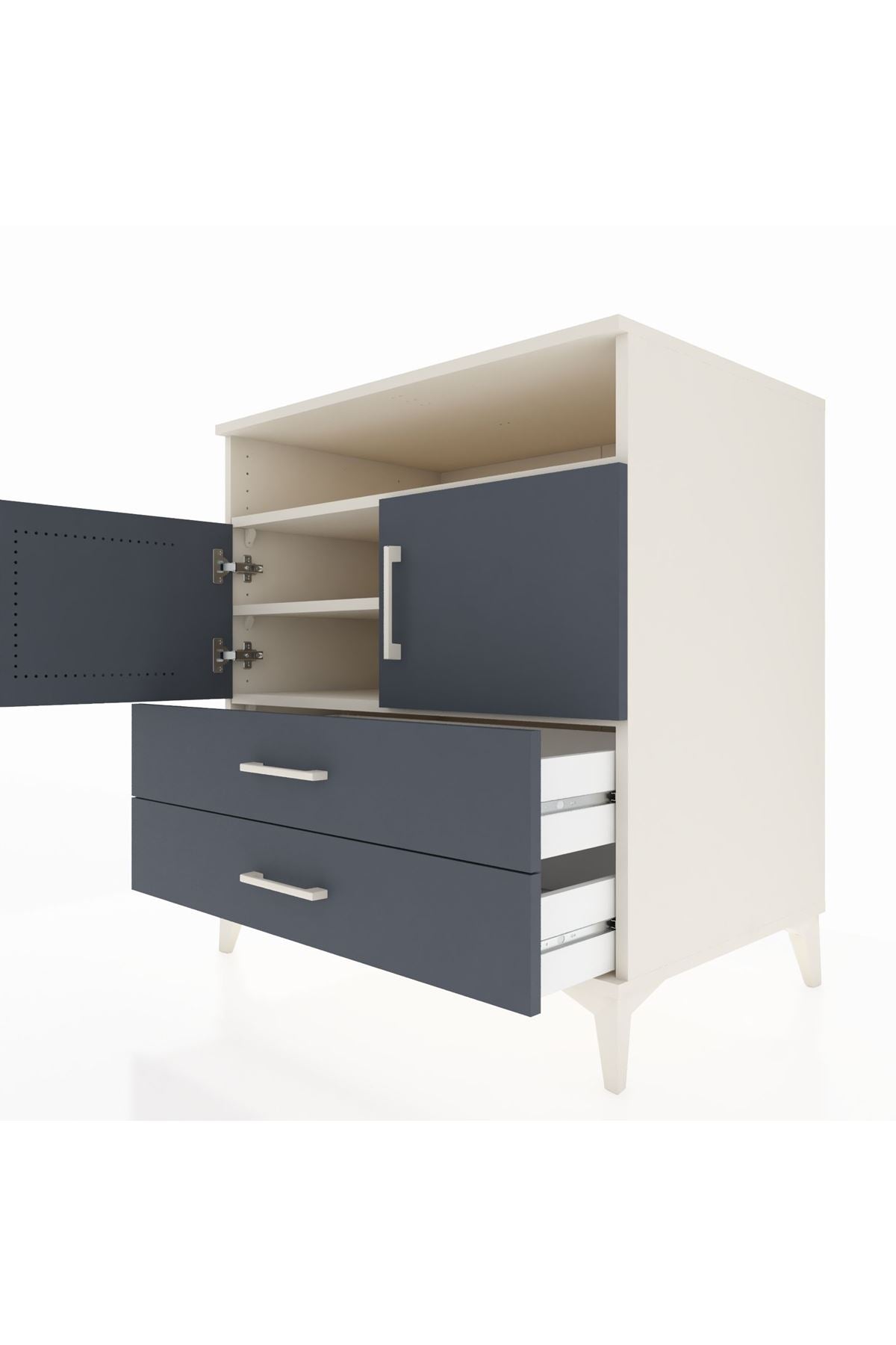 Kronos Şifonyer 3 Raflı 2 Çekmeceli 2 Kapaklı 88x59x96 - S70M039V2C