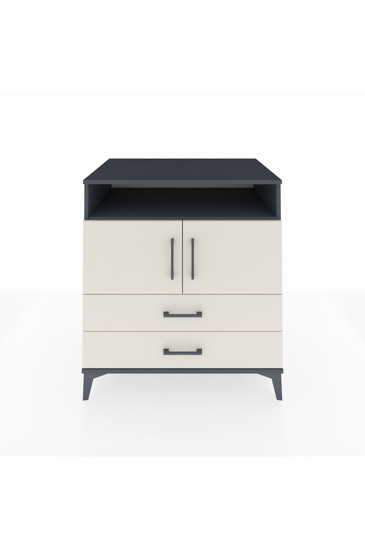 Kronos Şifonyer 3 Raflı 2 Çekmeceli 2 Kapaklı 88x59x96 - S70M039V4C