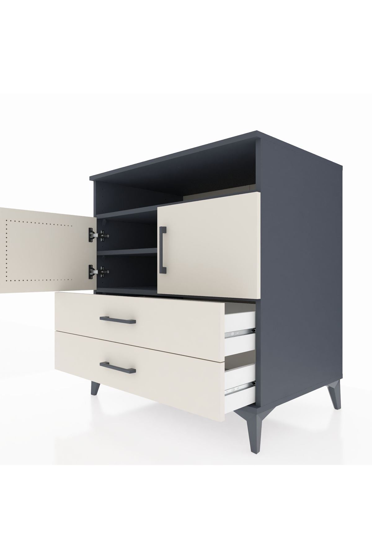 Kronos Şifonyer 3 Raflı 2 Çekmeceli 2 Kapaklı 88x59x96 - S70M039V4C