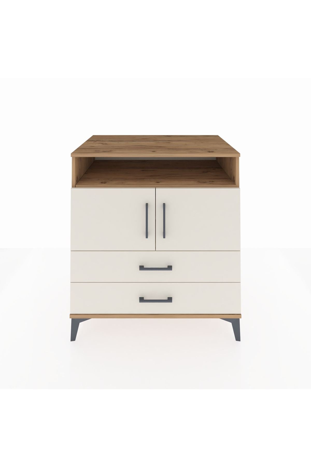 Kronos Şifonyer 3 Raflı 2 Çekmeceli 2 Kapaklı 88x59x96 - S70M039V7C