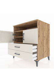 Kronos Şifonyer 3 Raflı 2 Çekmeceli 2 Kapaklı 88x59x96 - S70M039V7C
