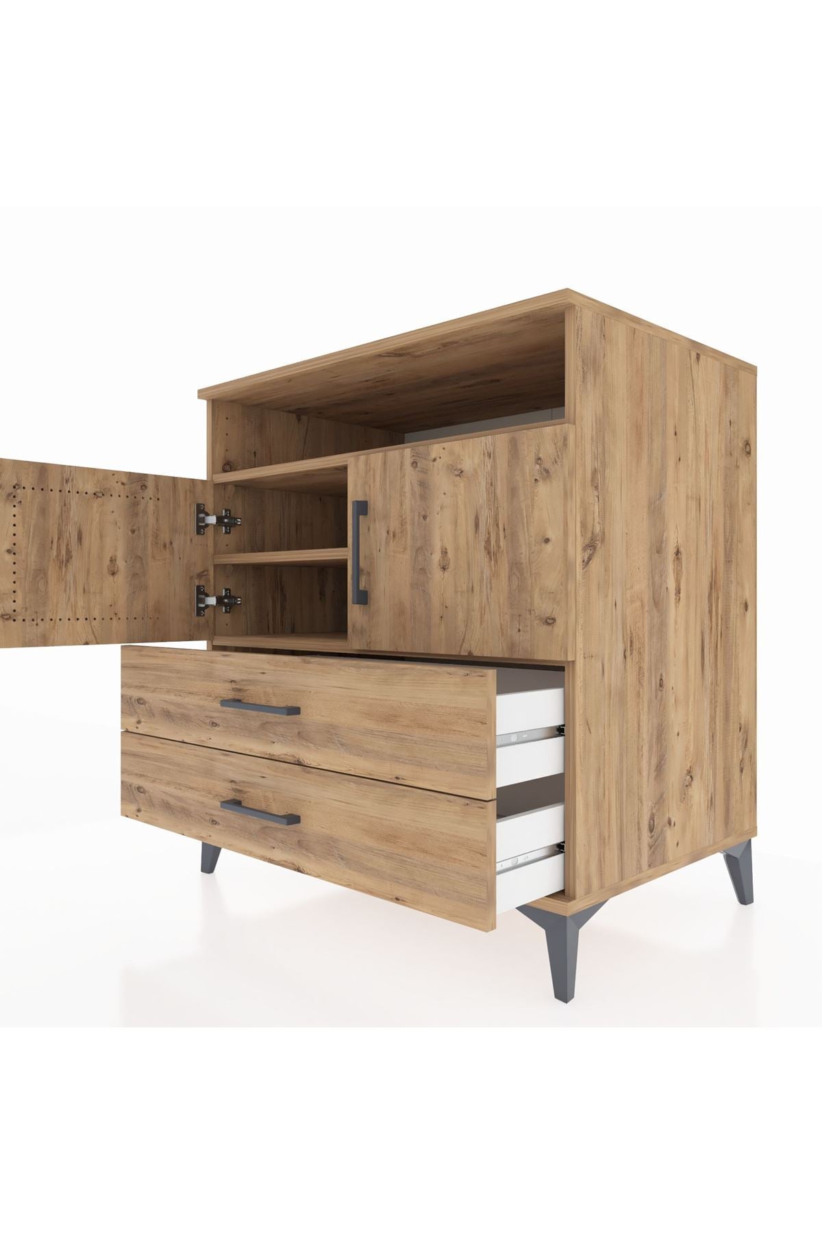 Kronos Şifonyer 3 Raflı 2 Çekmeceli 2 Kapaklı 88x59x96 - S70M039V9C