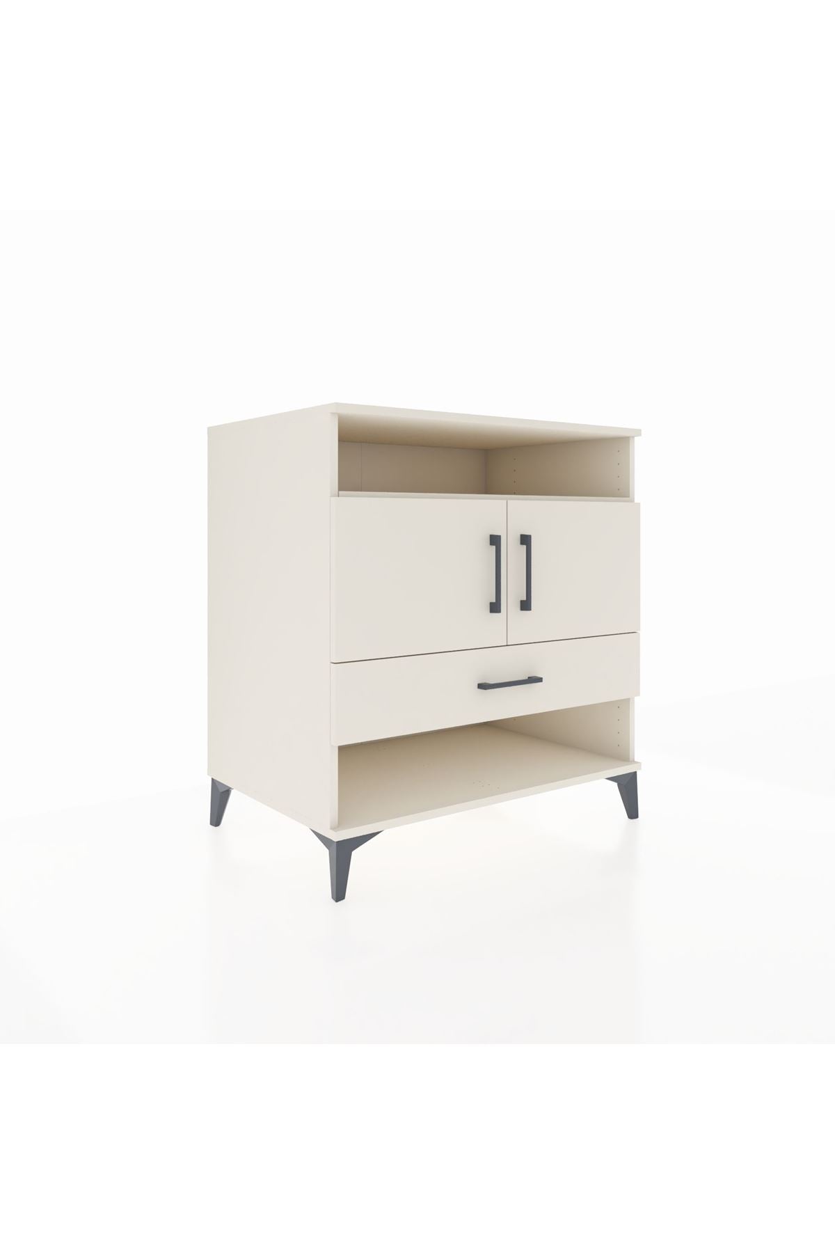 Kronos Şifonyer 3 Raflı Tek Çekmeceli 2 Kapaklı 88x59x96 - S70M040V1C