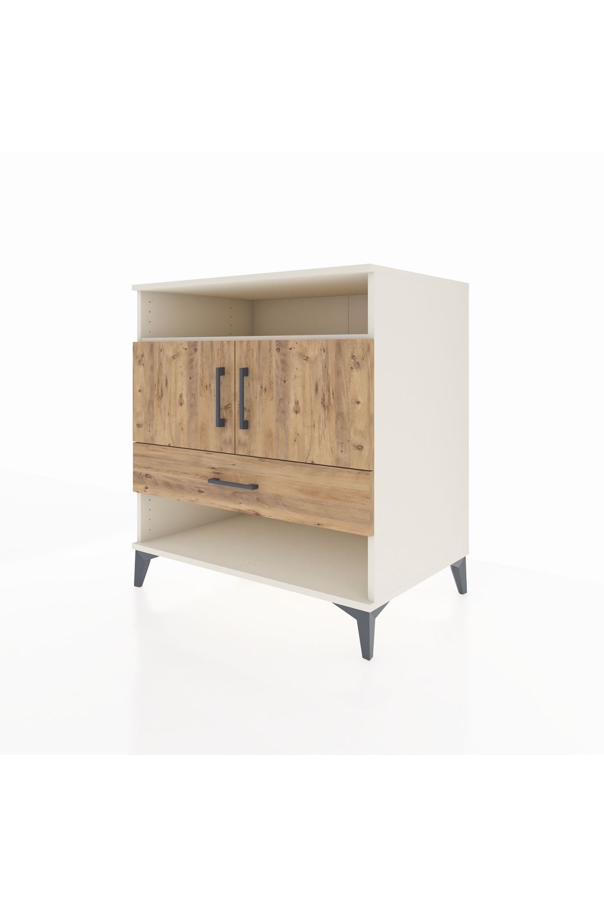 Kronos Şifonyer 3 Raflı Tek Çekmeceli 2 Kapaklı 88x59x96 - S70M040V3C