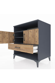 Kronos Şifonyer 3 Raflı Tek Çekmeceli 2 Kapaklı 88x59x96 - S70M040V6C