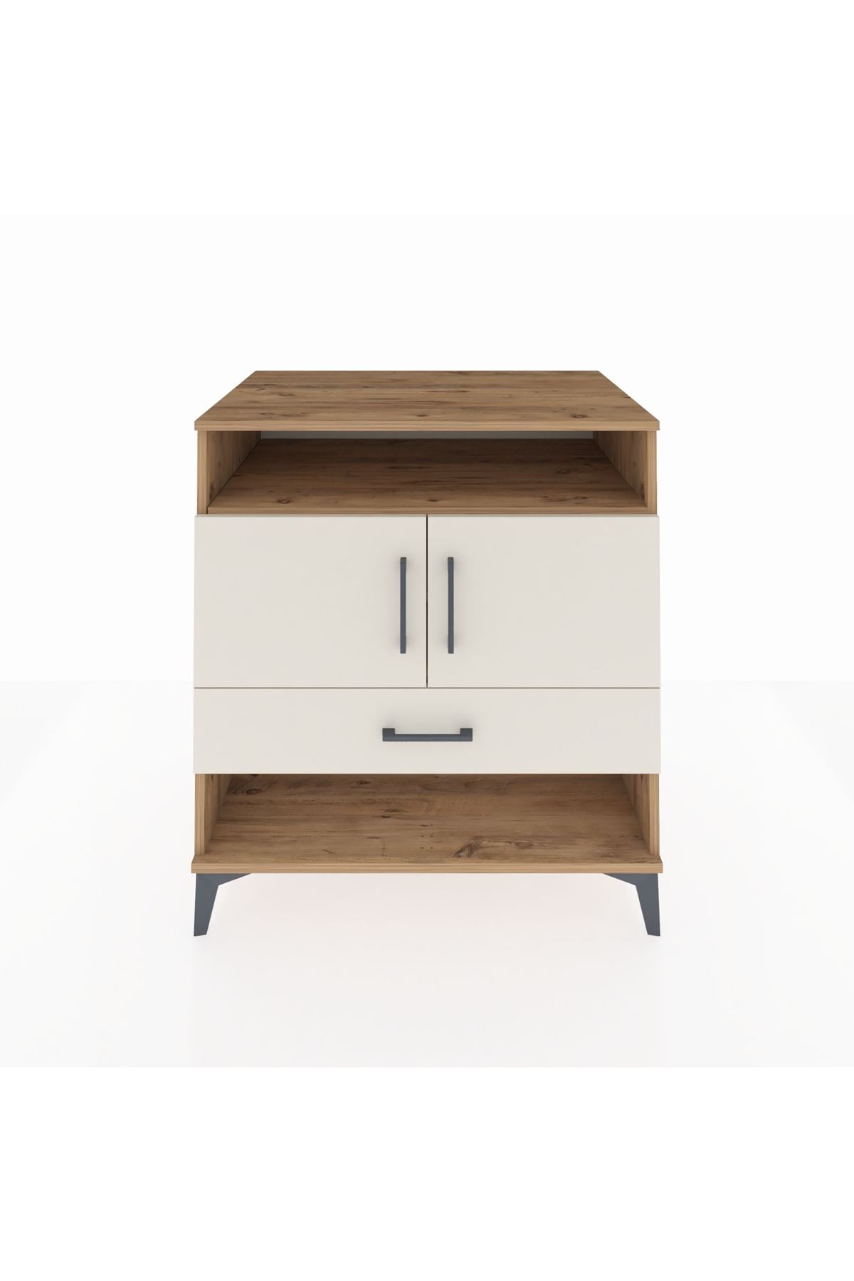 Kronos Şifonyer 3 Raflı Tek Çekmeceli 2 Kapaklı 88x59x96 - S70M040V7C