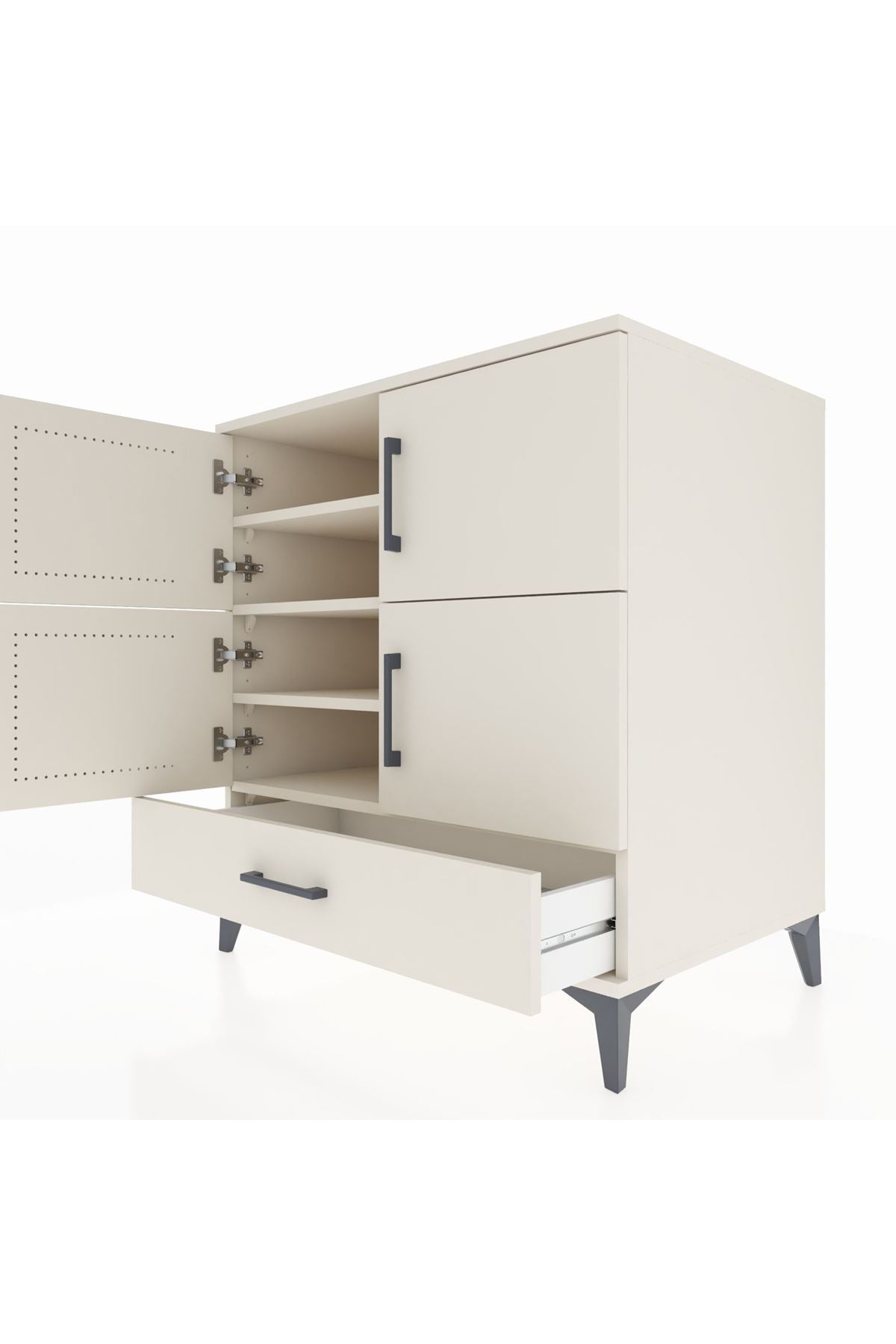 Kronos Şifonyer 4 Raflı Tek Çekmeceli 4 Kapaklı 88x59x96 - S70M041V1C