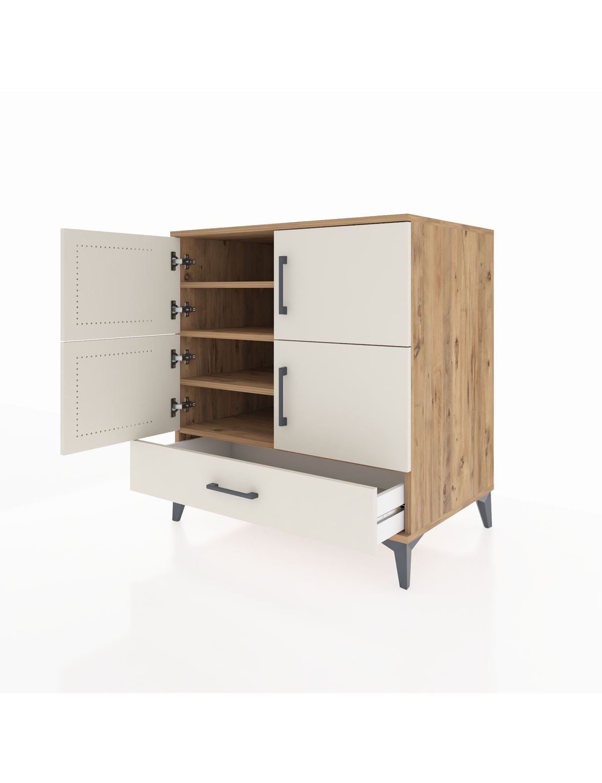 Kronos Şifonyer 4 Raflı Tek Çekmeceli 4 Kapaklı 88x59x96 - S70M041V7C