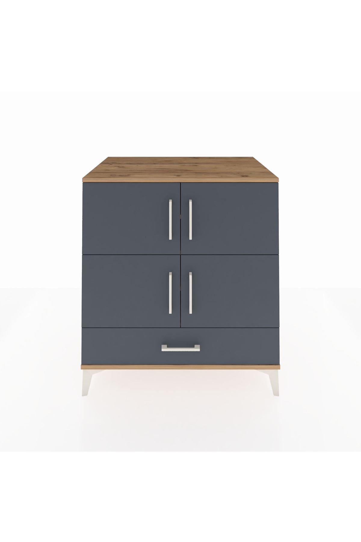 Kronos Şifonyer 4 Raflı Tek Çekmeceli 4 Kapaklı 88x59x96 - S70M041V8C
