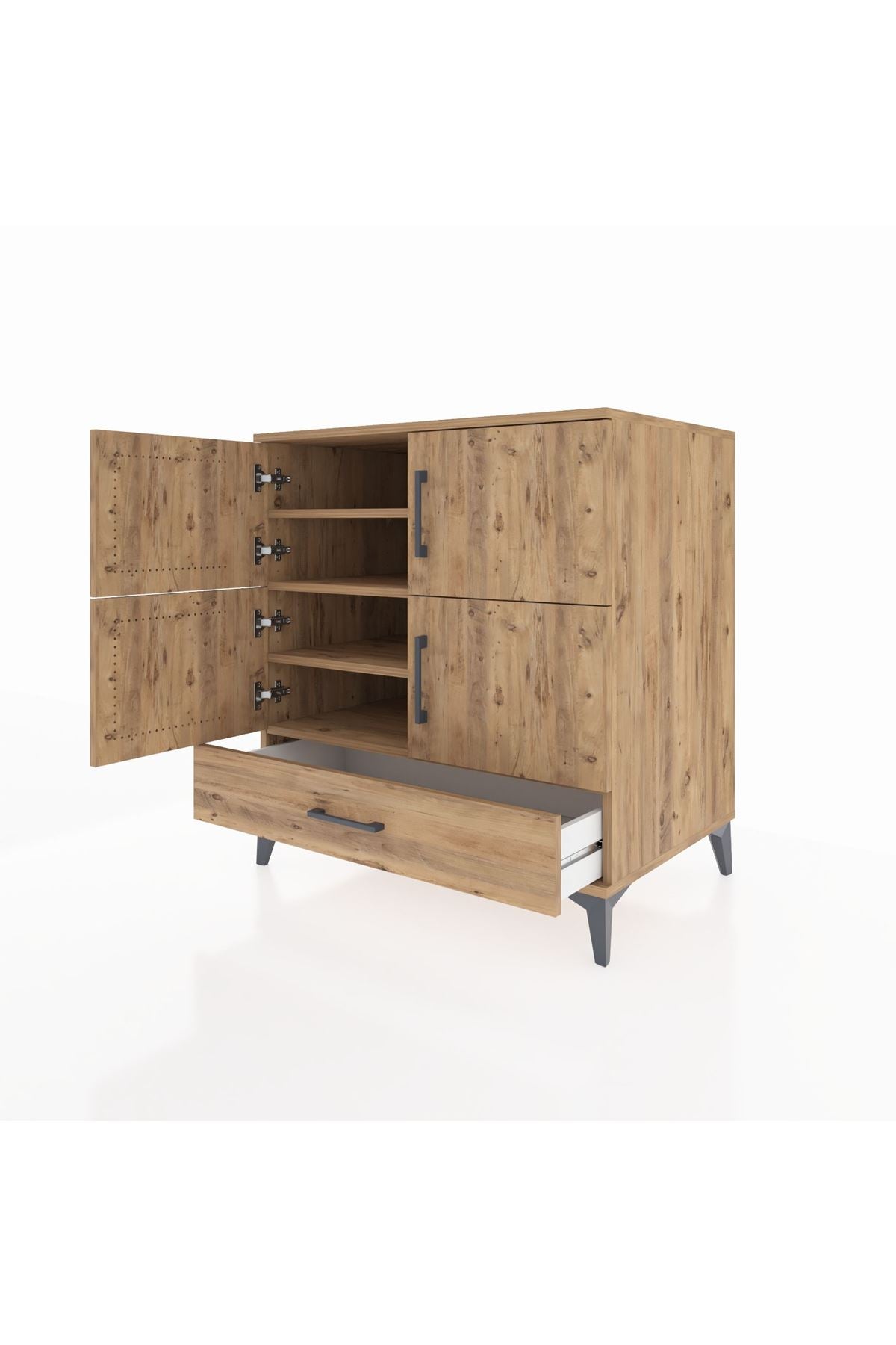 Kronos Şifonyer 4 Raflı Tek Çekmeceli 4 Kapaklı 88x59x96 - S70M041V9C