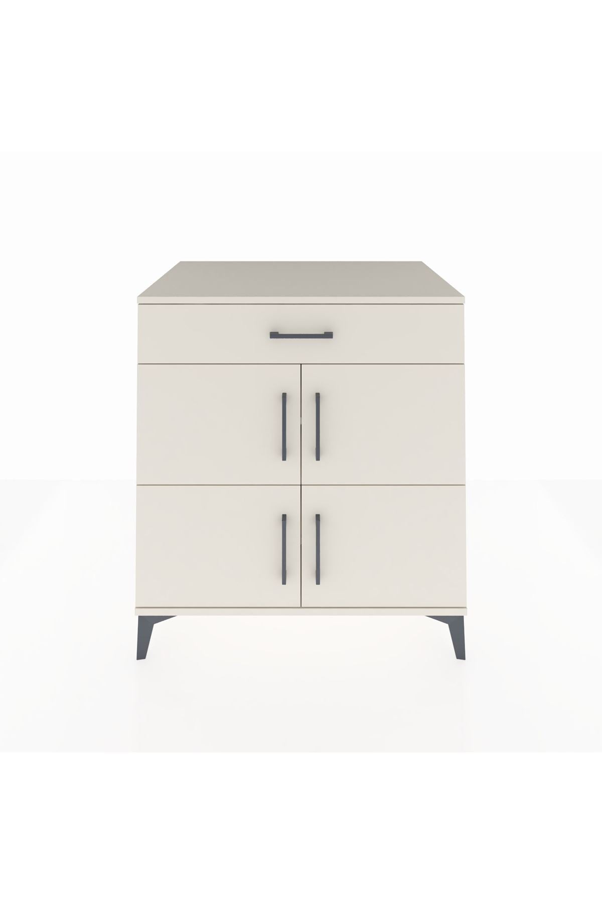 Kronos Şifonyer 3 Raflı Tek Çekmeceli 4 Kapaklı 88x59x96 - S70M043V1C
