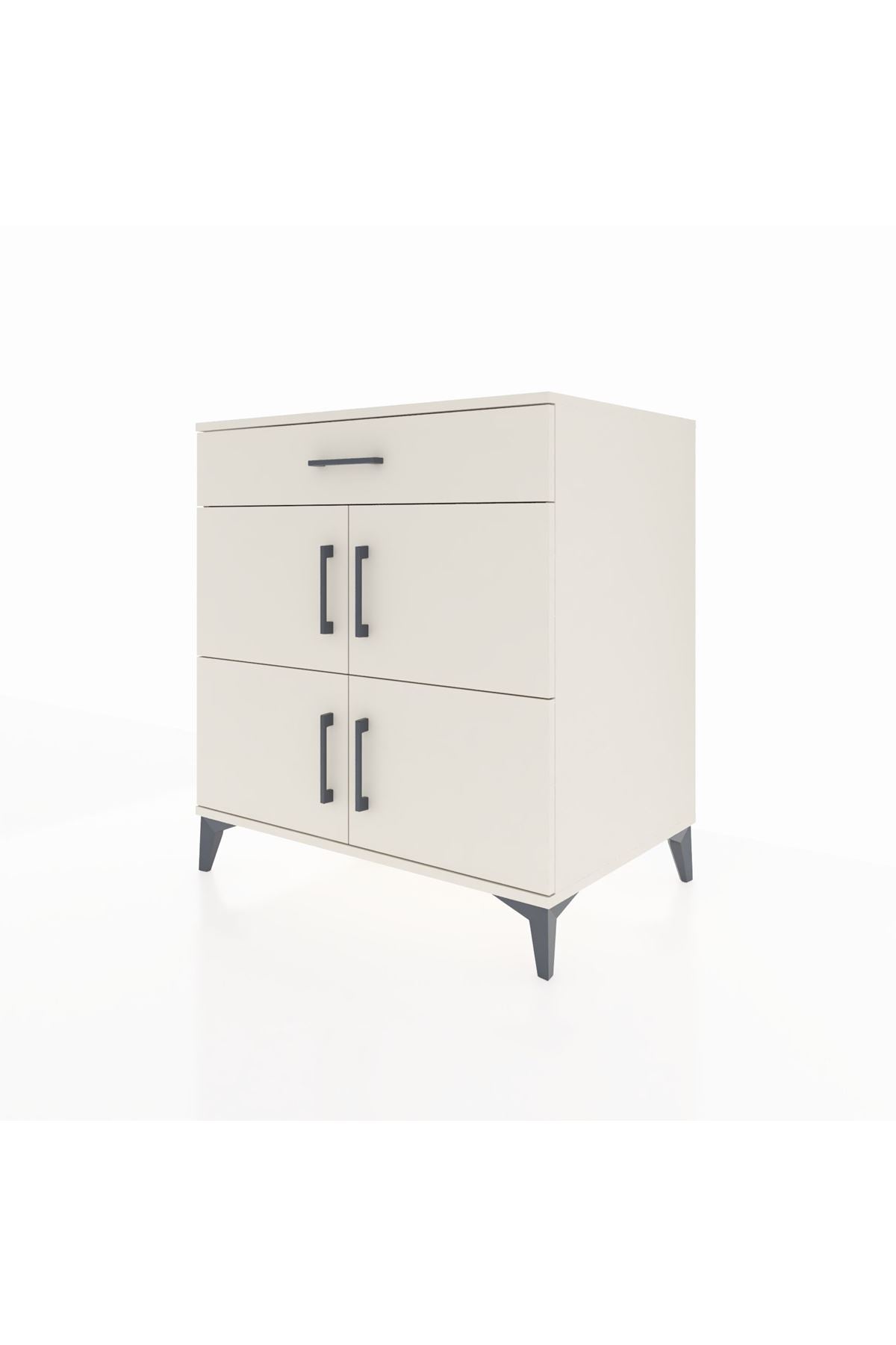 Kronos Şifonyer 3 Raflı Tek Çekmeceli 4 Kapaklı 88x59x96 - S70M043V1C