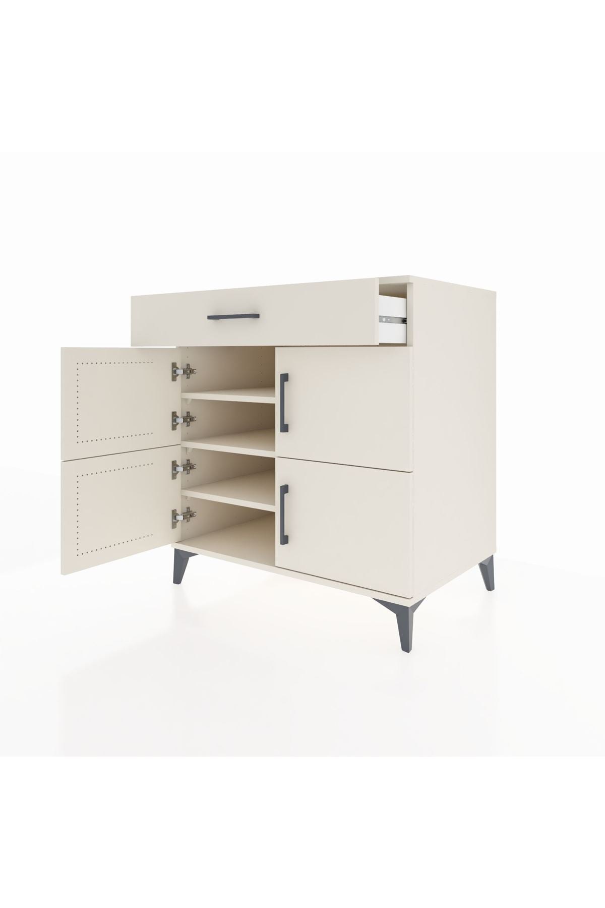 Kronos Şifonyer 3 Raflı Tek Çekmeceli 4 Kapaklı 88x59x96 - S70M043V1C