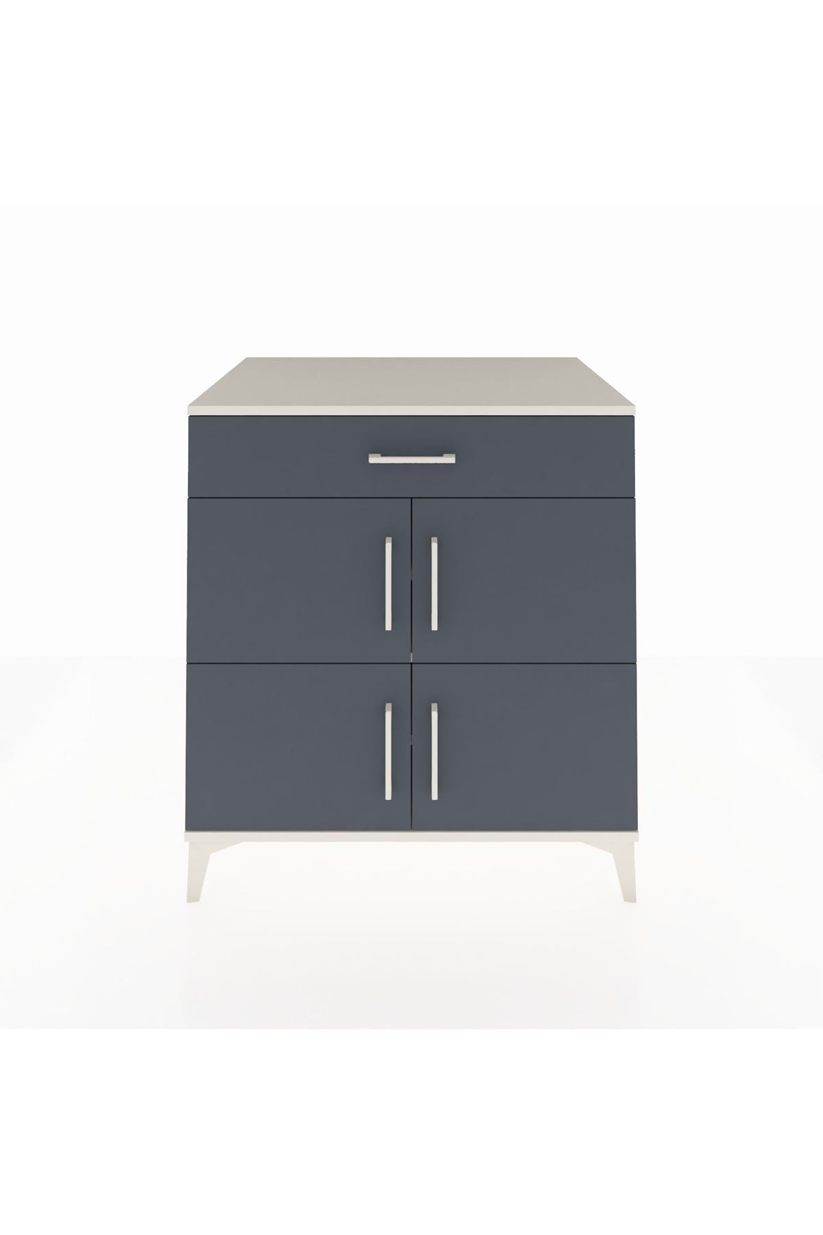 Kronos Şifonyer 3 Raflı Tek Çekmeceli 4 Kapaklı 88x59x96 - S70M043V2C