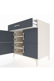 Kronos Şifonyer 3 Raflı Tek Çekmeceli 4 Kapaklı 88x59x96 - S70M043V2C