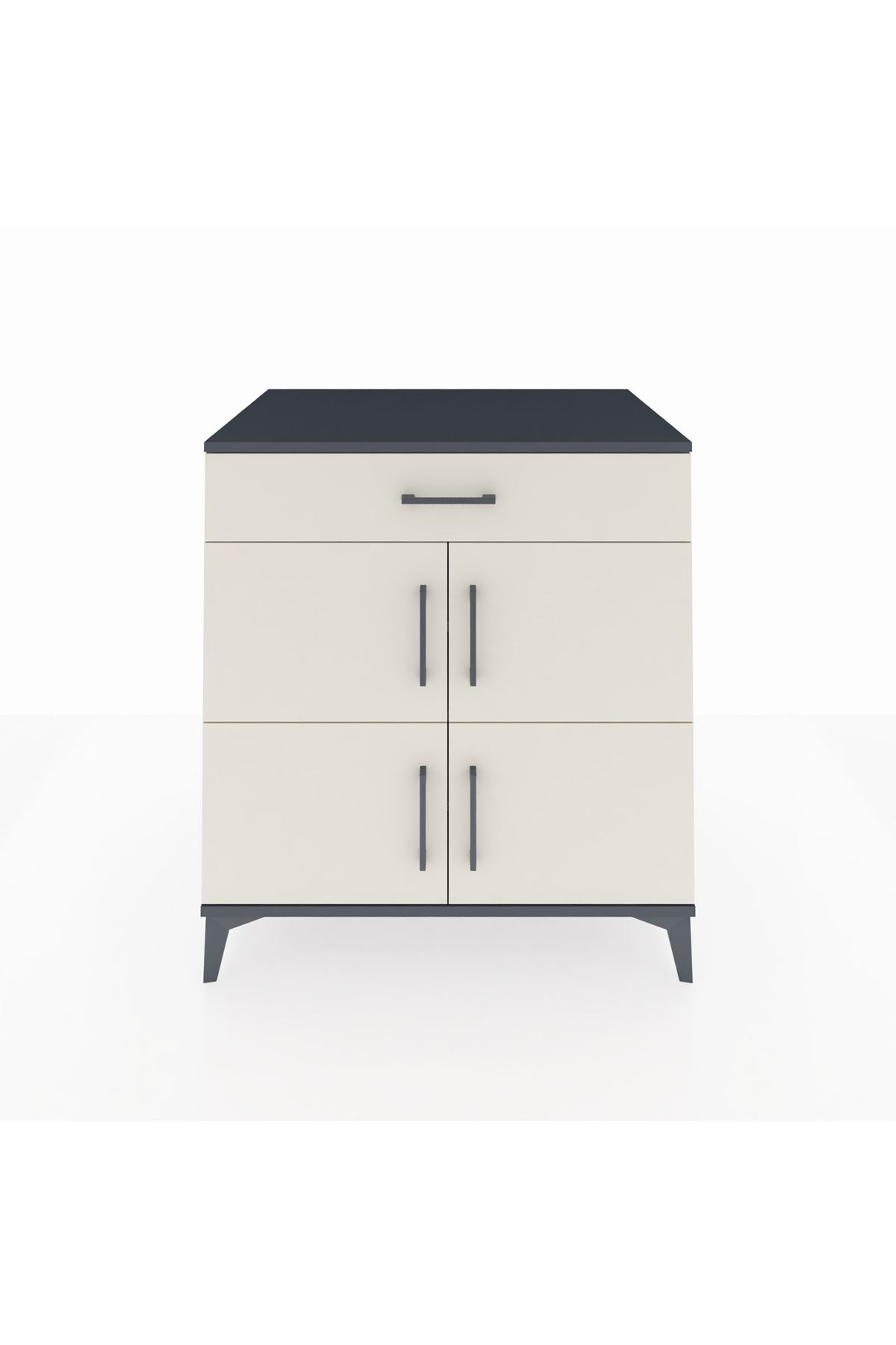 Kronos Şifonyer 3 Raflı Tek Çekmeceli 4 Kapaklı 88x59x96 - S70M043V4C