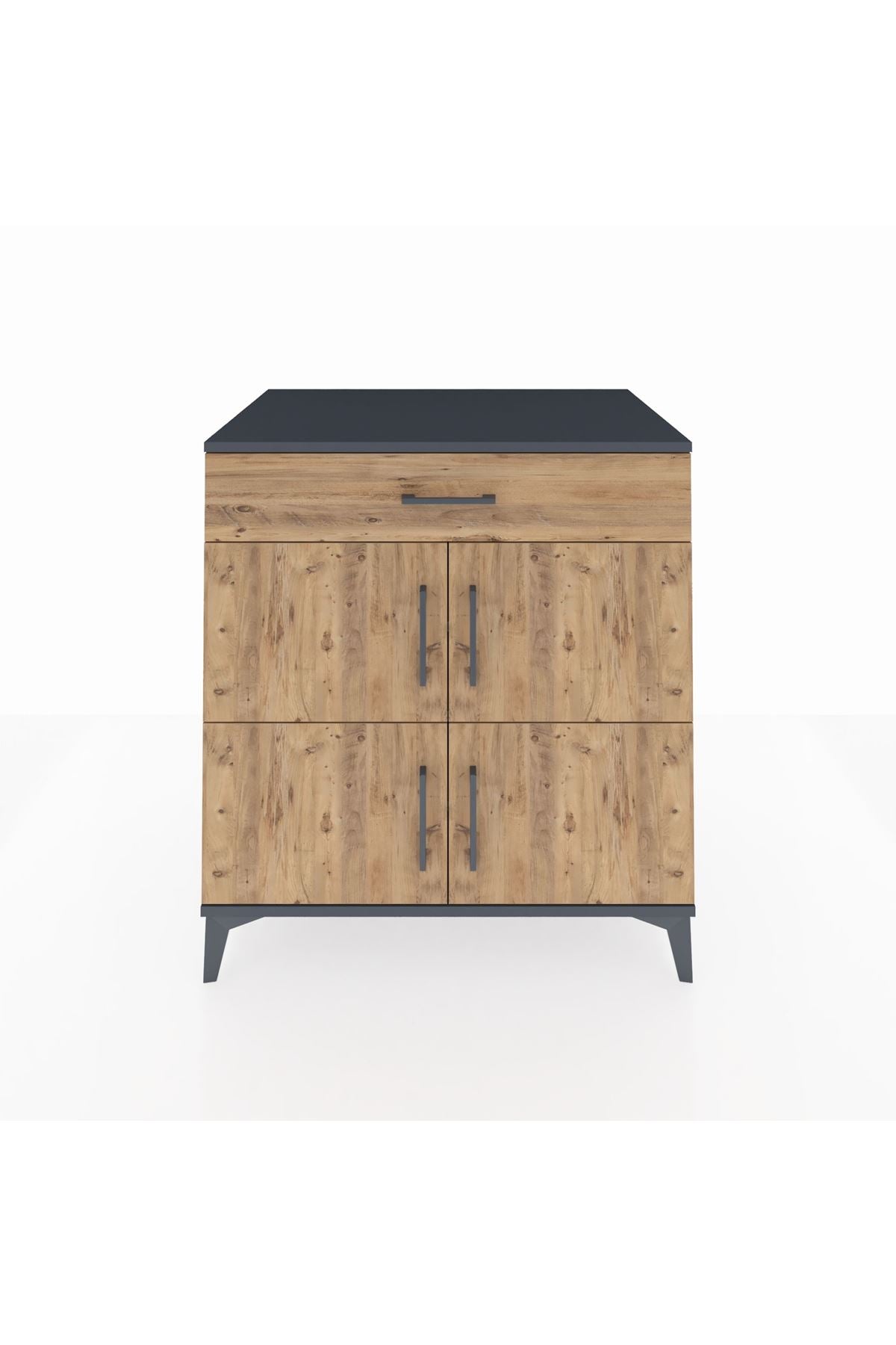 Kronos Şifonyer 3 Raflı Tek Çekmeceli 4 Kapaklı 88x59x96 - S70M043V6C