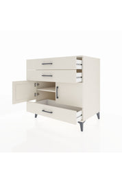 Kronos Şifonyer Tek Raflı 3 Çekmeceli 2 Kapaklı 88x59x96 - S70M045V1C