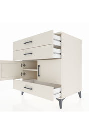 Kronos Şifonyer Tek Raflı 3 Çekmeceli 2 Kapaklı 88x59x96 - S70M045V1C