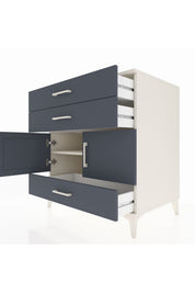 Kronos Şifonyer Tek Raflı 3 Çekmeceli 2 Kapaklı 88x59x96 - S70M045V2C