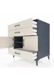 Kronos Şifonyer Tek Raflı 3 Çekmeceli 2 Kapaklı 88x59x96 - S70M045V4C