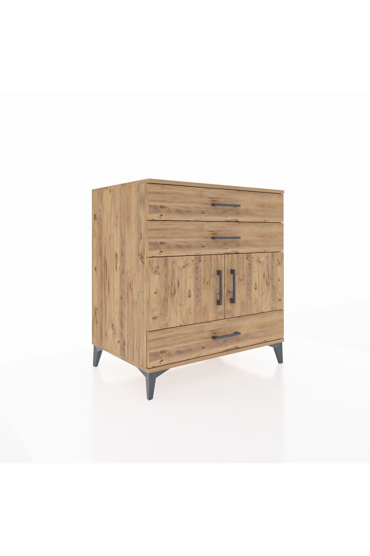 Kronos Şifonyer Tek Raflı 3 Çekmeceli 2 Kapaklı 88x59x96 - S70M045V9C