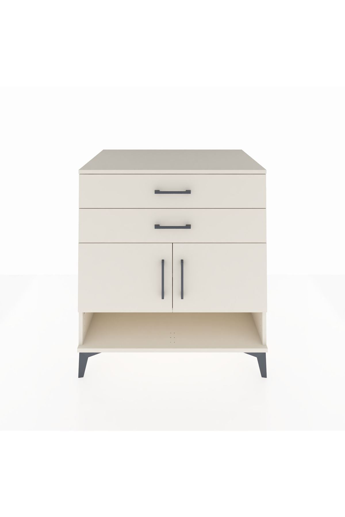 Kronos Şifonyer 2 Raflı 2 Çekmeceli 2 Kapaklı 88x59x96 - S70M046V1C