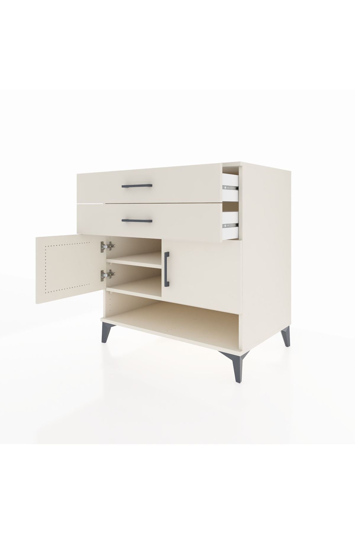 Kronos Şifonyer 2 Raflı 2 Çekmeceli 2 Kapaklı 88x59x96 - S70M046V1C