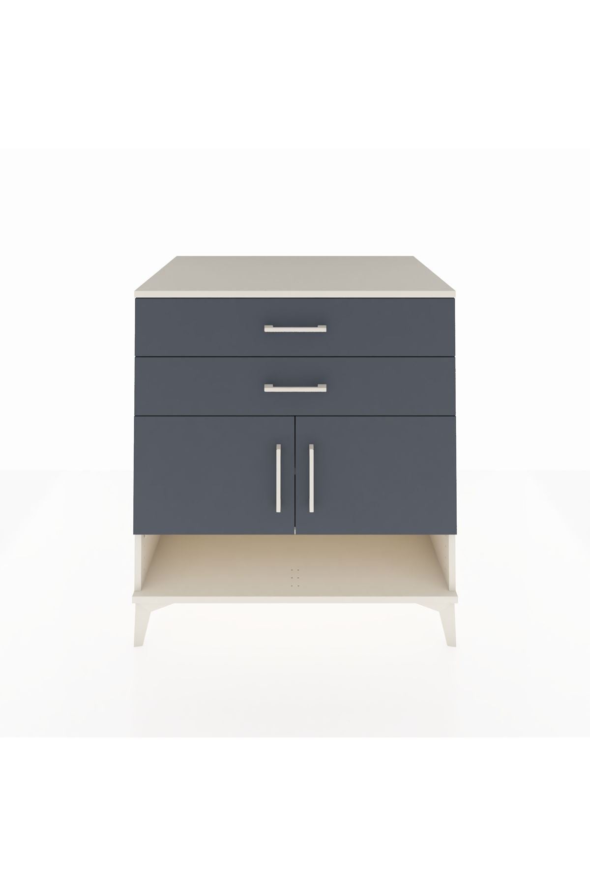 Kronos Şifonyer 2 Raflı 2 Çekmeceli 2 Kapaklı 88x59x96 - S70M046V2C