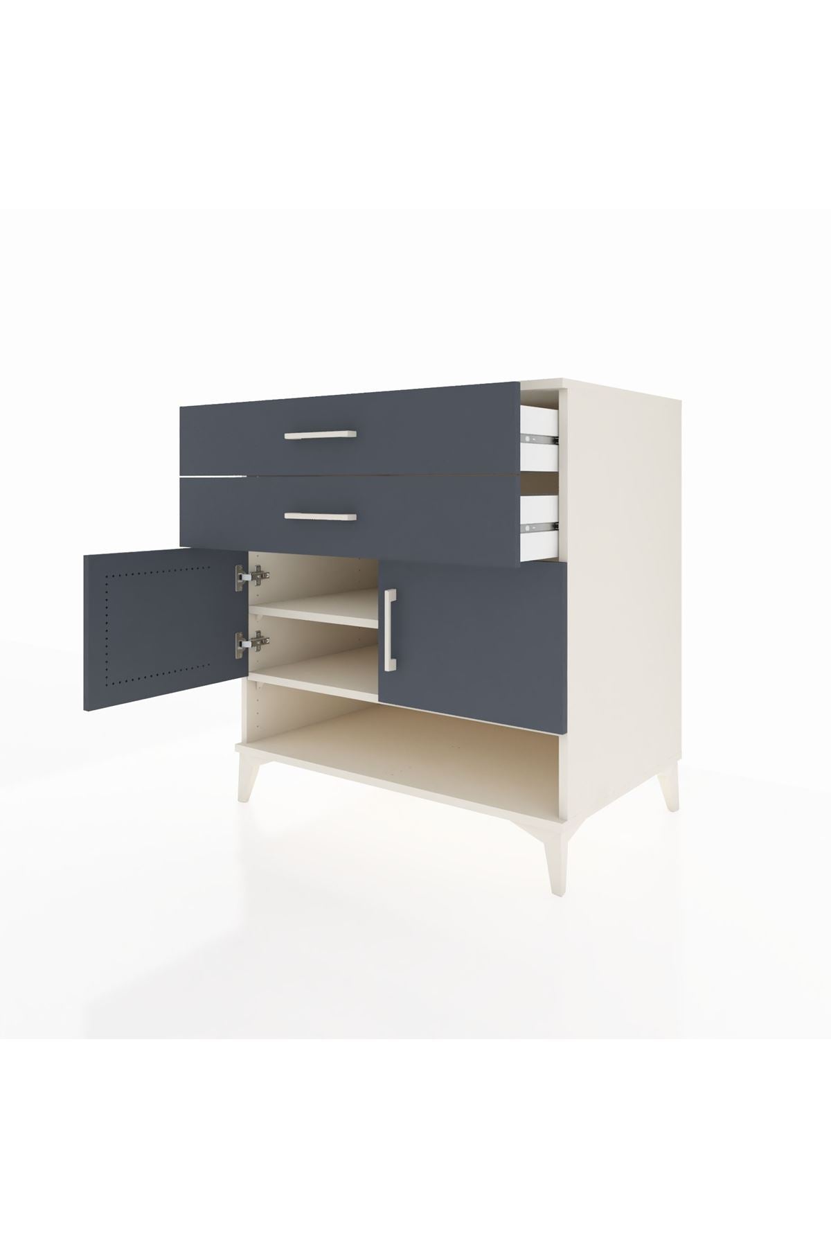 Kronos Şifonyer 2 Raflı 2 Çekmeceli 2 Kapaklı 88x59x96 - S70M046V2C