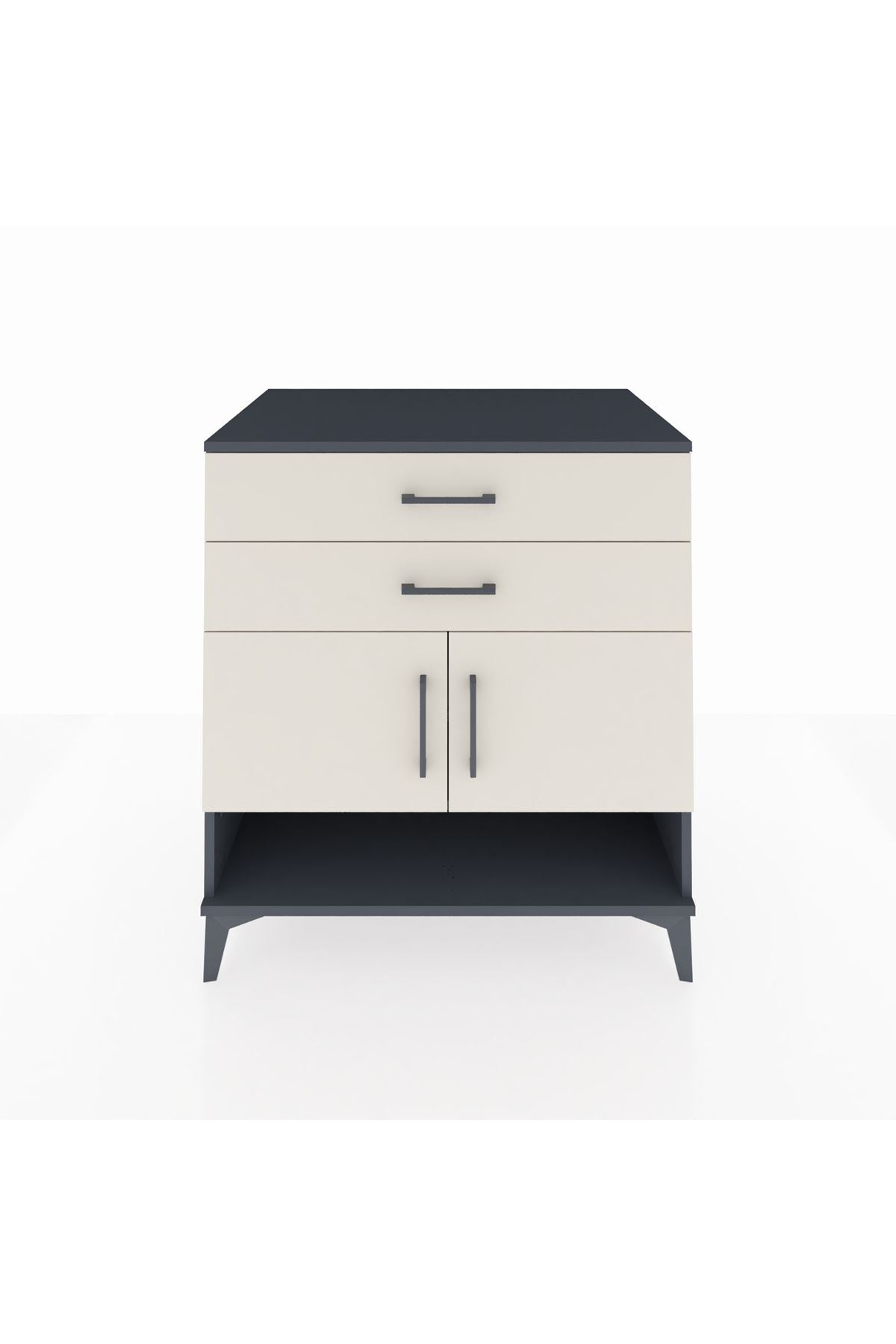 Kronos Şifonyer 2 Raflı 2 Çekmeceli 2 Kapaklı 88x59x96 - S70M046V4C