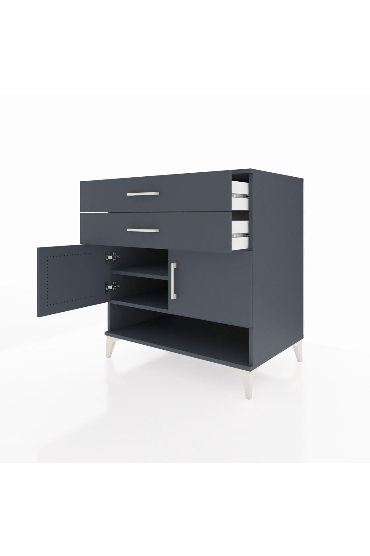 Kronos Şifonyer 2 Raflı 2 Çekmeceli 2 Kapaklı 88x59x96 - S70M046V5C