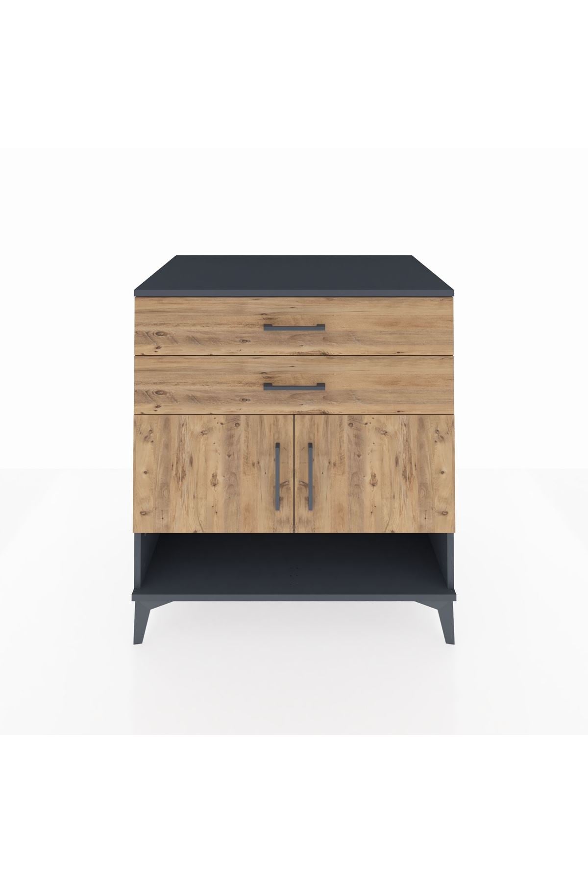 Kronos Şifonyer 2 Raflı 2 Çekmeceli 2 Kapaklı 88x59x96 - S70M046V6C