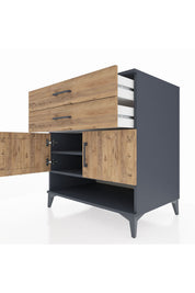Kronos Şifonyer 2 Raflı 2 Çekmeceli 2 Kapaklı 88x59x96 - S70M046V6C