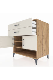 Kronos Şifonyer 2 Raflı 2 Çekmeceli 2 Kapaklı 88x59x96 - S70M046V7C