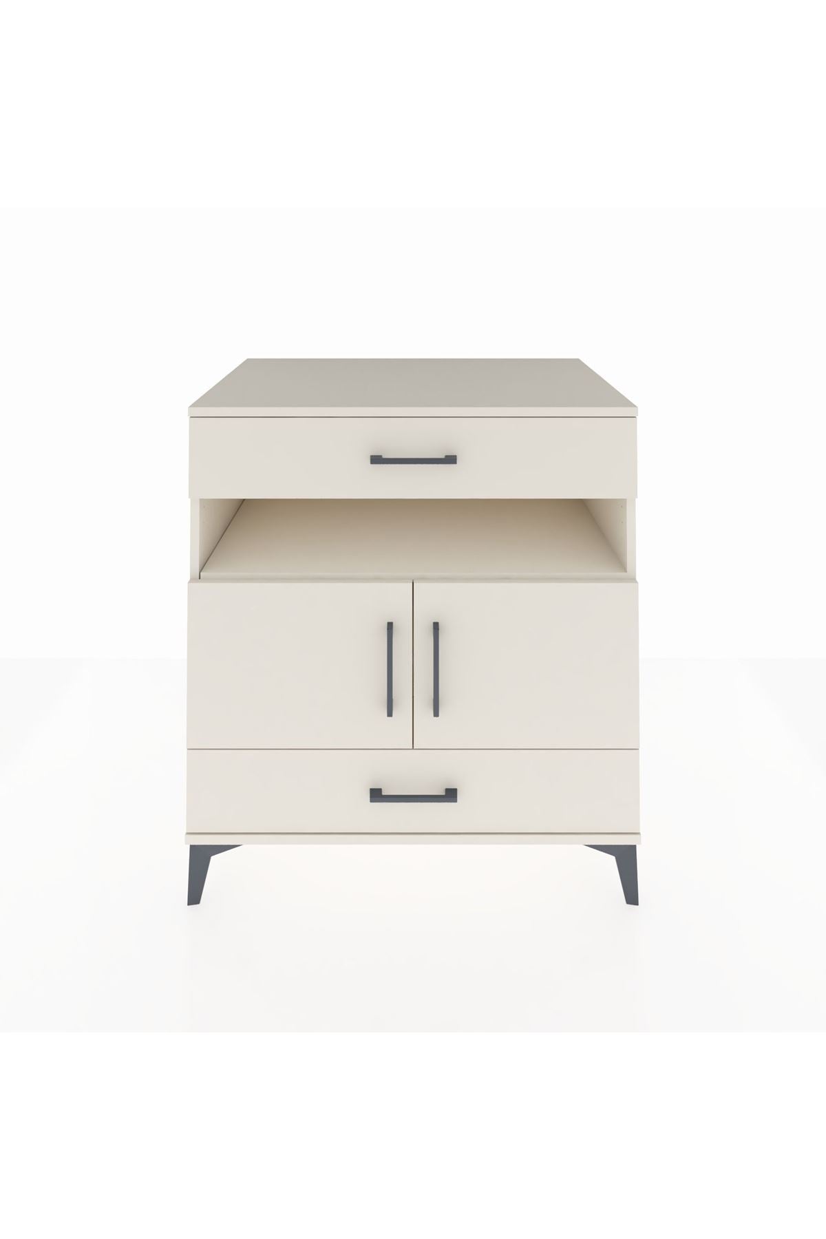 Kronos Şifonyer 2 Raflı 2 Çekmeceli 2 Kapaklı 88x59x96 - S70M047V1C