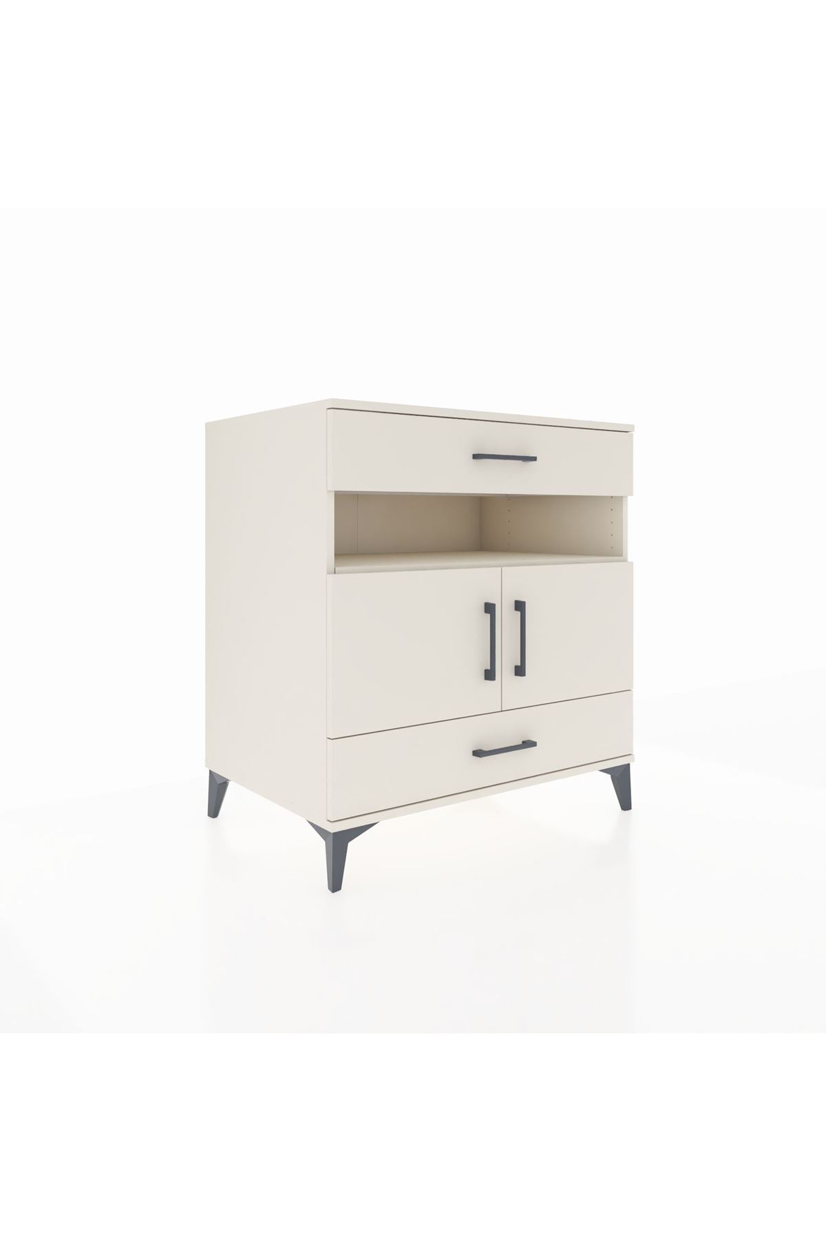 Kronos Şifonyer 2 Raflı 2 Çekmeceli 2 Kapaklı 88x59x96 - S70M047V1C