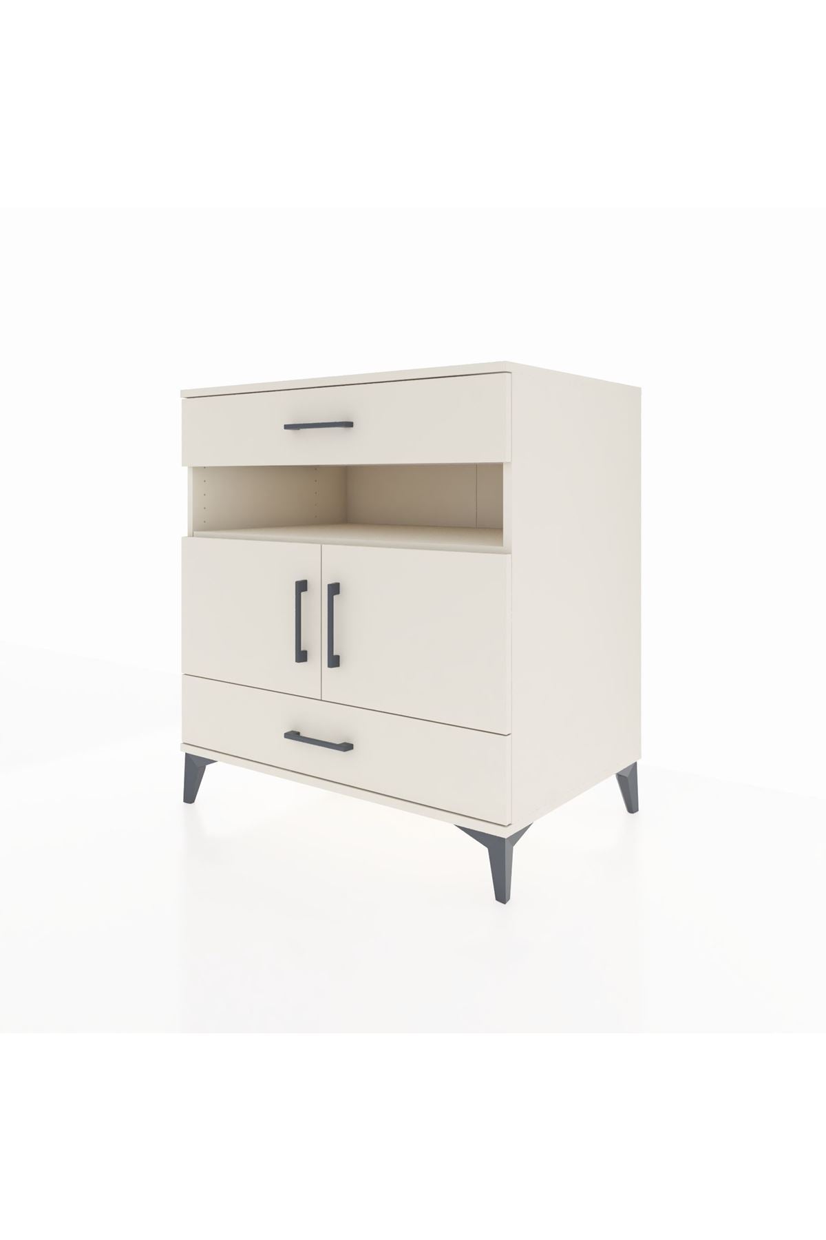 Kronos Şifonyer 2 Raflı 2 Çekmeceli 2 Kapaklı 88x59x96 - S70M047V1C